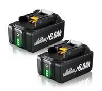 2 Packs 8000mAh Replacement Battery for Makita 18V Batteries Lithium-Ion Battery for Makita 18V Compatible with BL1850 BL1840 BL1820 BL1815 BL1835 BL1845 BL1830 BL1850B BL1860B