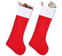 2 Packs 96.5 cm Jumbo Felt Christmas Stockings Party Decoration,Giant Christmas Stocking for Holiday Tree Deco