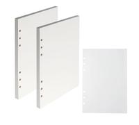 2 Packs A5 Refills Paper 160 Sheets,6 Hole Insert Refillable Paper Punched Papers Refill Pad,Loose-Leaf Planner Inserts Papers for Ring Binder Notebook,100gsm, 14.2x20.9cm, Blank