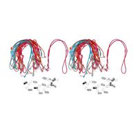 2 Packs Adjustable Napkin Lanyard with Clip, Multi Purpose Colorful Lanyard Strap for Home Travel, Includes 24 Clips for Securing Napkins Towels and Small Items