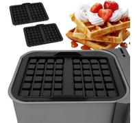 2 Packs Air Fryer Silicone Waffle Moulds for Ninja AF400EU, AF451EU, SL400EU, BPA-Free Air Fryer Liner Belgian Waffle, Airfryer Accessories Waffle Insert, Dishwasher Safe (Waffle Mould)