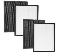 2 Packs Alexapure Breeze Filter Replacement Set Compatible with AP-B102, 3049 Air Cleaner Purifier, 2 H13 Ture HEPA Filters and 2 Activated Carbon Filters