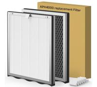 2 Packs APH4000 Replacement Filter Compatible with KNKA APH4000 Air Purifier, 2-in-1 H13 True HEPA and Activated Carbon Filter with Extra 6 Aroma Pads