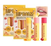 2 Packs B-ees Lip Balm Set Multipack,Honey B-ee Lip Balm,Natural L-ip B-alm Multipack With Honey,Pomegranate And Grapefruit Flavours,Fruit Flavoured Softening & Moisturising Li-P Care Set,(2 * 3pcs)