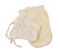 2 Packs Bamboo Fiber Exfoliating Gloves and 3 Pack Natural Sisal Soap Bags - for Foaming & Save Soaps and Shower Massage Mitts for Scrub and Remove Exfoliate