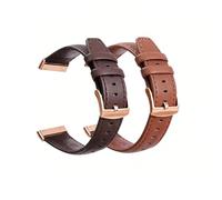 2 Packs Bands Compatible with Fitbit Versa 3/ Versa 4/ Sense 2 and Sense Smartwatch, Soft Top Grain Genuine Leather Band with Metal Lock Replacement Strap Accessory Women Men Rose Gold Buckle.