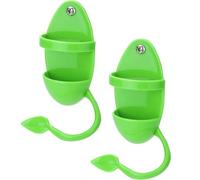 2 Packs Bird Parrot Holder Bone Bird Feeding Racks Parrot Cuttlefish Bone with Holder Bird Feeder Station for Pet Bird Supplies Fruit Vegetable Millet Container