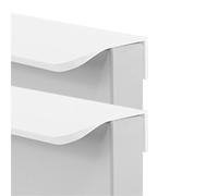 2 Packs Cabinet Invisible Concealed Kitchen Cupboard Handles,Hidden Drawer Pulls,Finger Edge Pull Aluminum Alloy Furniture Profile circular arc Door Knob for Wardrobe,Bathroom (400mm,White)
