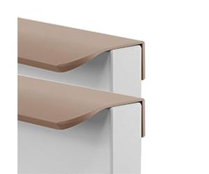 2 Packs Cabinet Invisible Concealed Kitchen Cupboard Handles,Hidden Drawer Pulls,Finger Edge Pull Aluminum Alloy Furniture Profile circular arc Door Knob for Wardrobe,Bathroom (1500mm,Brown)