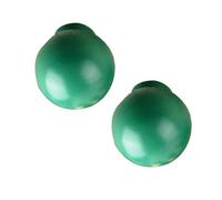 2 Packs Cabinet Pulls aluminium alloy Colourful children's room pulls Double curved shape Cupboard Handles,Drawer Knobs,Kitchen Door Levers for Bathroom,Closet,Wardrobe (Single hole 1,Green)