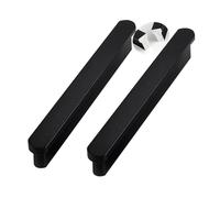 2 Packs Cabinet Pulls Aluminium alloy Drawer Knobs Rounded head design T-shape Cupboard Handles Brushed,Kitchen Door Levers for Bathroom,Closet,Wardrobe,Dresser,Hardware (Hole Pitch 160mm,Black)