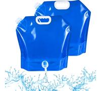 2 Packs Camping Water Containers 10L Portable Water Storage Bags Collapsible Water Container with Tap, Car Water Carrier Container, Outdoor Folding Water Bags for Sport Camping Hiking Picnic BBQ(Blue)