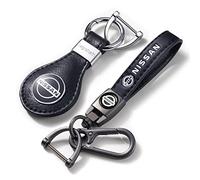 2 Packs Car Keychain Keyring for Nissan Qashqai Versa Sentra Altima Rogue Murano Frontier Pathfinder Titan,Leather Car Keychain,Women/Men's Key Chains for Vehicles,Auto Keyring Lanyard for Key Fob