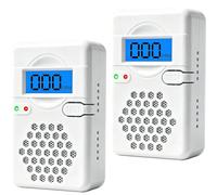 2 Packs Carbon Monoxide Alarm Detectors, CO Detectors with Digital Display & Replaceable Battery, 85dB Loud Portable Carbon Monoxide Alarm for Home Garage Office RV