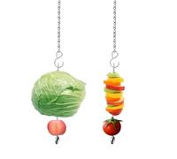 2 Packs Chicken Veggies Skewer Vegetable Hanging Feeder Toy Chicken Fruit Feeder for for Hen, Rooster, Duck, Poultry,Large Birds