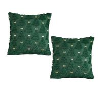 2 Packs Christmas Cushion Covers 40x40 Throw Pillow Covers,Winter Throw Pillow Cases Soft Plush Faux Fur Wool 16 x 16 mas Cushion Cover for Indoor Home Bedroom Couch Sofa Decor