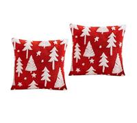 2 Packs Christmas Cushion Covers 50x50 Throw Pillow Covers,Winter Throw Pillow Cases Soft Plush Faux Fur Wool 20 x 20 mas Cushion Cover for Indoor Home Bedroom Couch Sofa Decor