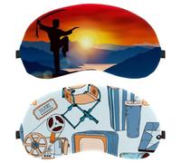 2 Packs Cinema Color Seamless Pattern Sleep Mask, Light Blocking Sleeping Eye Mask for Women Men, Night Blindfold, Breathable Eye Mask Cover