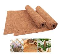 2 Packs Coco Liner Roll, 100*30cm/40" x 12" Natural Hanging Basket Liner, Reusable Coco Fiber Mat Coco Replacement Basket, Coconut Fiber Sheet Coir Mat Liner for Planter, Window Box, Wall Troughs