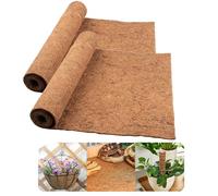 2 Packs Coco Liner Roll, 100*40cm/40" x 16" Natural Hanging Basket Liner, Reusable Coco Fiber Mat Coco Replacement Basket, Coconut Fiber Sheet Coir Mat Liner for Planter, Window Box, Wall Troughs