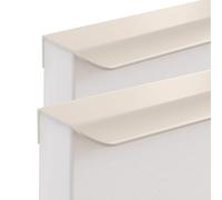 2 Packs Concealed Kitchen Cupboard Handles,Hidden Drawer Pulls,Finger Edge Pull Aluminum Alloy Cabinet Invisible Furniture Profile Door Knob for Wardrobe,Bathroom,Living Room (600mm,Grey 1)