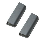 2 Packs Concealed Kitchen Cupboard Handles,Hidden Drawer Pulls,Finger Edge Pull Aluminum Alloy Cabinet Invisible Furniture Profile Door Knob for Wardrobe,Bathroom,Living Room (800mm,Brushed grey)