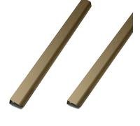 2 Packs Concealed Kitchen Cupboard Handles,Hidden Drawer Pulls,Finger Edge Pull Aluminum Alloy Cabinet Invisible Furniture Profile Door Knob for Wardrobe,Bathroom,Living Room (500mm,Brushed Bronze)