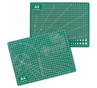 2 Packs Cutting Mats, A4 12'' x 9'' Double Sided Cutting Mat, Non-Slip 5 Layers PVC Cut Mat for Craft Art Projects Fabric Sewing, Scrapbooking Mat