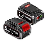 2 Packs DCB200 18V/20V 5.5Ah Replacement for Dewalt 18V Battery Li-Ion Compatible with DEWALT DCB180 DCB181 DCB182 DCB201 DCB200-2 18V/20V MAX Tools with LED Indicator