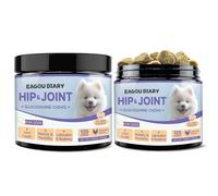 2 Packs Dog Hip & Joint Support with Glucosamine, MSM, Turmeric - Goat Milk Formula for Mobility & Pain Relief - Multivitamin Enhanced Dog Supplement - 120 Chewable/Chicken Flavor