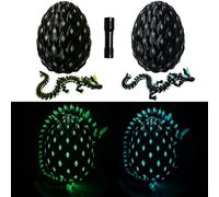 2 Packs Dragon Eggs with Dragon Inside Glow in The Dark, 3D Printed Mystery Fidget Toy, Stocking Easter Basket Stuffers