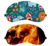 2 Packs Dragon Pattern Sleep Eye Mask for Side Sleeper, Sleeping Mask, Light Blocking Eye Mask, Soft Eye Shade Cover for Travel, Nap, Plane