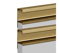 2 Packs Drawer Handles Invisible Finger Edge Pull No Slotting Hidden Closet Handle G-Shape Furniture Cabinet Kitchen Aluminum alloy Knobs Door Levers for Cupboard Wardrobe (50cm,Brushed Bronze)
