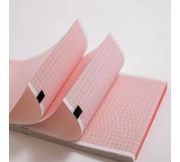 2 Packs EKG Paper for Mortara ELI 250, ELI 350 Machines, Mortara 9100-026-50 Compatible, Each Pack 8.5 x 11 inch x 200 Sheets, Cued with Header, Red Grid Z Fold ECG Paper