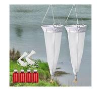 2 Packs Experimental Research Grade Nylon Plankton Net with Graduated Bottle & Sampling Rope for Efficient Phytoplankton Collection(13#)