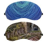 2 Packs Eye Mask Architecture Ruins Theatre, Sleep Mask for Side Sleeper, Soft Sleeping Eye Mask for Women Men, Complete Light Blocking, Zero Pressure Night Blindfold