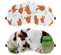 2 Packs Eye Mask for Side Sleeper, Sleeping Mask, Farm Cow in The Pasture Sleep Eye Mask, Soft Eye Shade Cover for Travel, Nap, Plane, Light Blocking