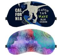 2 Packs Eye Mask Mandalas, Sleep Mask for Side Sleeper, Soft Sleeping Eye Mask for Women Men, Complete Light Blocking, Zero Pressure Night Blindfold