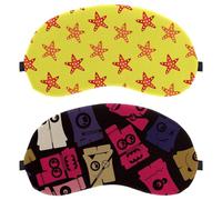 2 Packs Eye Mask, Sleep Mask for Side Sleeper, Monsters Old Soft Sleeping Eye Mask for Women Men, Complete Light Blocking, Zero Pressure Night Blindfold