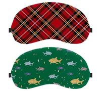 2 Packs Eye Mask, Sleep Mask for Side Sleeper, Whale Green Soft Sleeping Eye Mask for Women Men, Complete Light Blocking, Zero Pressure Night Blindfold