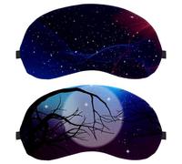 2 Packs Eye Mask Sleeping Eye Mask for Side Sleeper Halloween with Spooky Trees Zero Eye Pressure Night Blindfold Adjustable Sleep Cover Completely Block Out Light Eye Shade