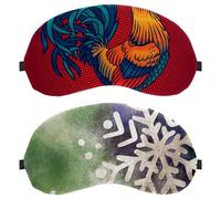 2 Packs Eye Mask, Snowflake Winter Sleep Mask for Side Sleeper, Soft Sleeping Eye Mask for Women Men, Complete Light Blocking, Zero Pressure Night Blindfold
