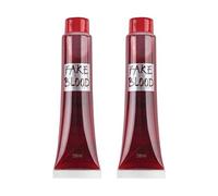 2 Packs Fake Blood Tubes 28ml Halloween Vampire Zombie Costume Makeup SFX | for Vampire, Zombie and Dracula Looks, Non Toxic Latex Free Face and Body Paint, Theatrical Wounds, Scars and Costume Parties