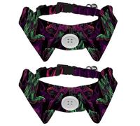 2 Packs Halloween Zombie Hand Dog Collars with Bow Tie and Bell, Adjustable Cat Bow Ties Collar for Small Medium Boys and Girls Pets Puppies Kittens