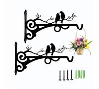 2 Packs Hanging Basket Brackets, Wall Brackets for Hanging Baskets Outdoor, Heavy Duty Hang Baskets Bracket for Hang Plants, Light, Lantern, Bird Feeder