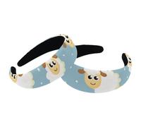 2 Packs Headband for Women No Slip Hairbands Seamless Sweet-Dreams Sheep Funny Animal Cute Headbands for Hair Cute Hairband Hair Wide Top Hair Hoops