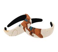 2 Packs Headband for Women No Slip Hairbands West Wild Men Cowboys Horses Desert Pattern Cute Hair Headbands, Thick Hair Wide Top Hair Hoops, Hair Accessories