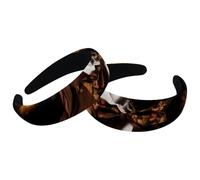 2 Packs Headbands for Women Ladies, Halloween Skeleton-777 Non Slip Makeup Headband Wide Top Turban Hair Bands Hoops for Shower