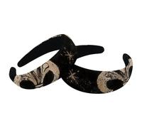 2 Packs Headbands for Women Ladies, Vintage Abstract Ethnic Iris Pattern Non Slip Headband Wide Top Turban Hair Bands Hoops for Shower Makeup