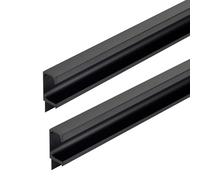 2 Packs Hidden Closet Handle G-Shape Drawer Handles Invisible Finger Edge Pull No Slotting Furniture Cabinet Kitchen Aluminum Alloy Knobs Door Levers for Cupboard Wardrobe (1000mm,Black)